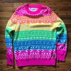 Tipsy Elves Ugly Sports Sweater sz Large  🌈